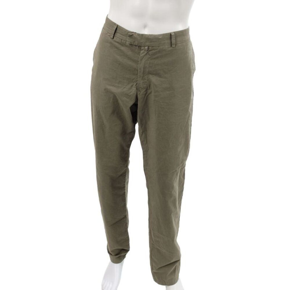 Z Zegna Mens Green Check Chinos Cotton Size 54
